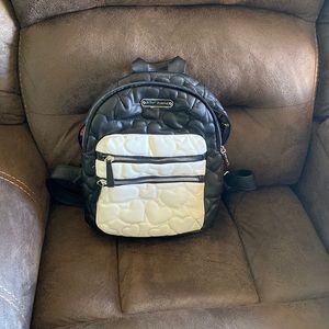 Betsy Johnson black and white backpack
